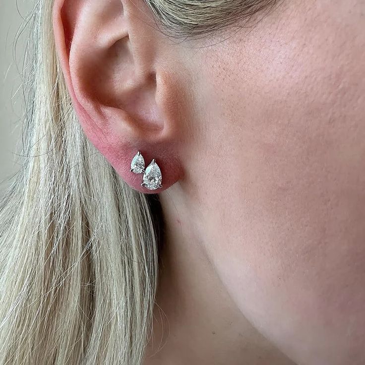 0.50 CARAT Pear Stud Earring (ARJS2328)
