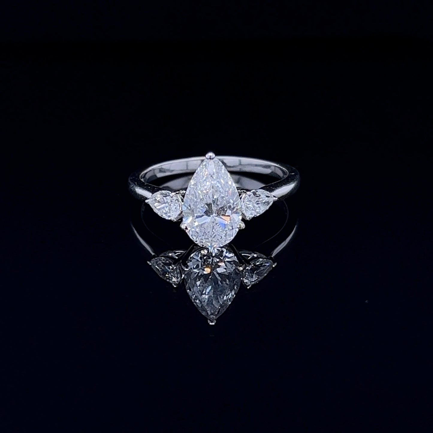 1.52CT PEAR TRILOGY RING (ARJS2127)