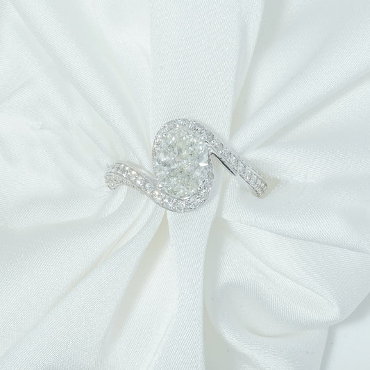 1.5CT Oval Diamond Ring (ARJS2208