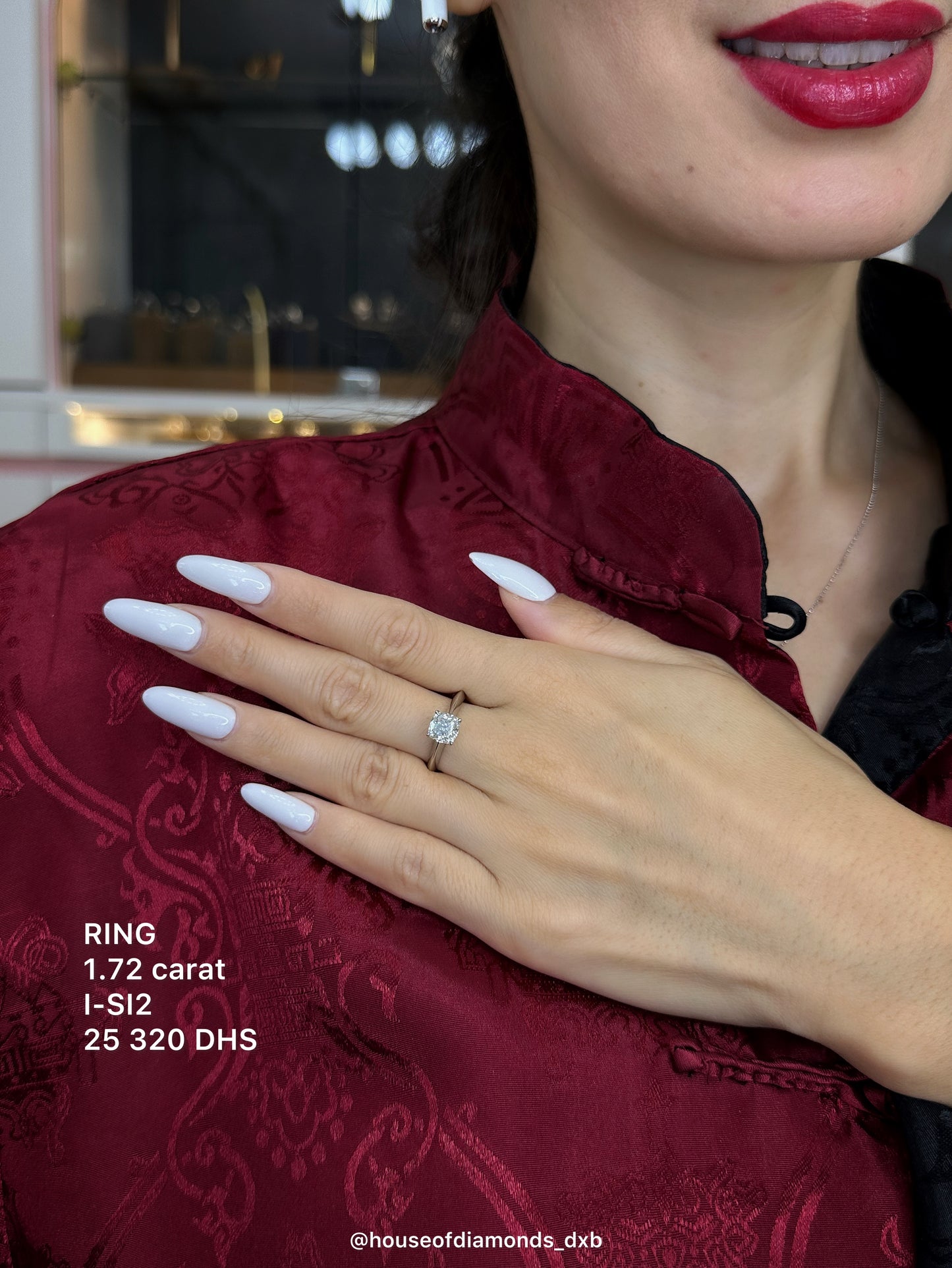 1.7CT Cushion Diamond Ring (ARJS2096)