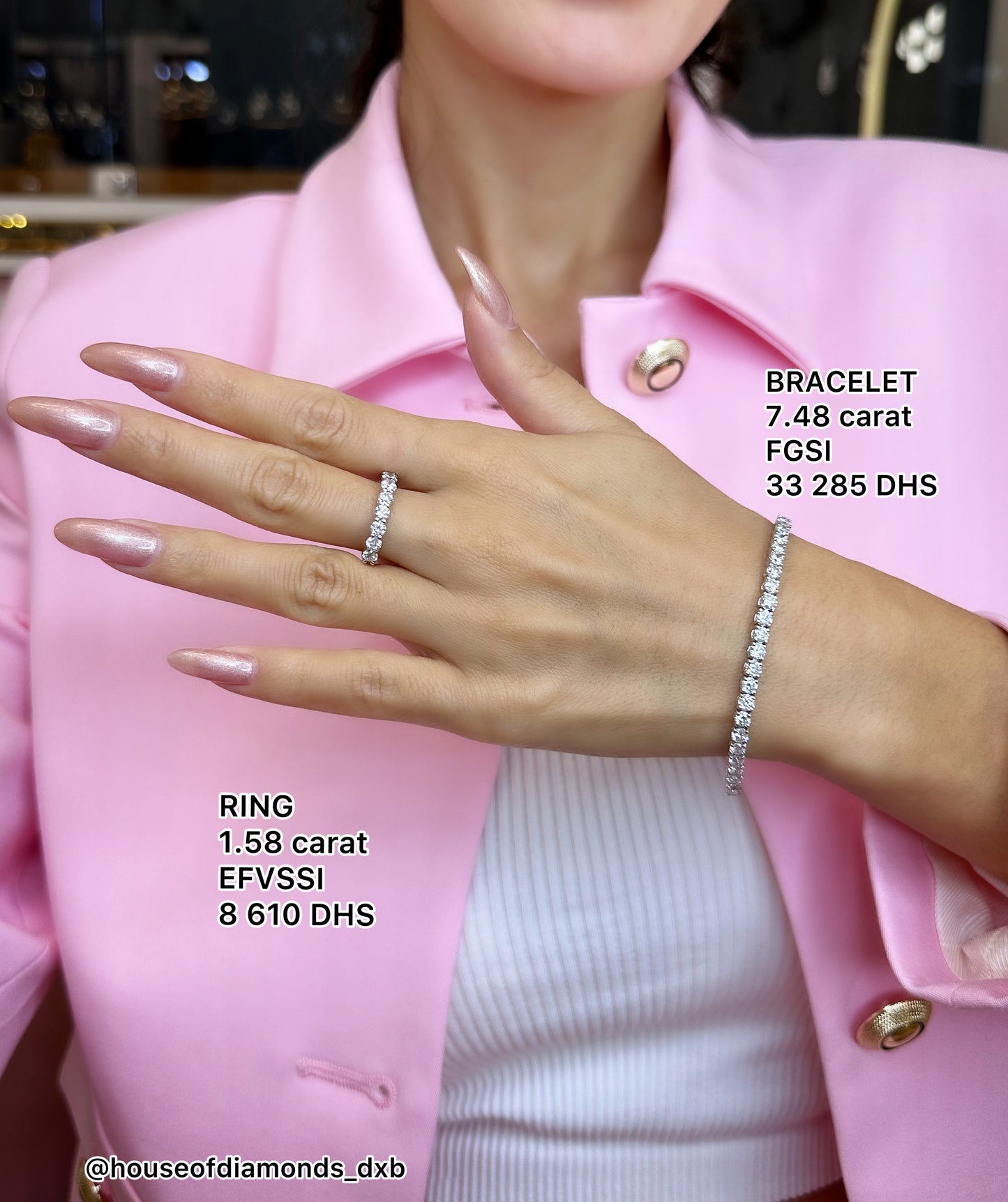 15PT Round Diamond Bracelet (ARJS2357)