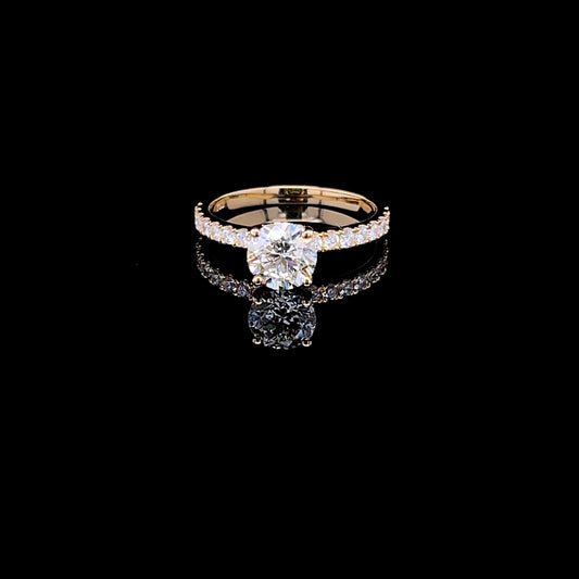 1 Carat Round Solitaire with side diamonds (ARJS2954)