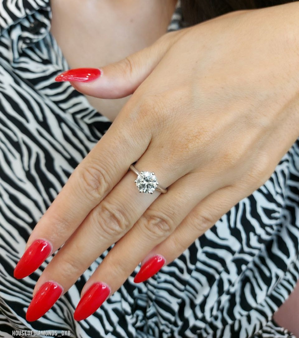 2.25CT Round Tiffany Ring (PA578)