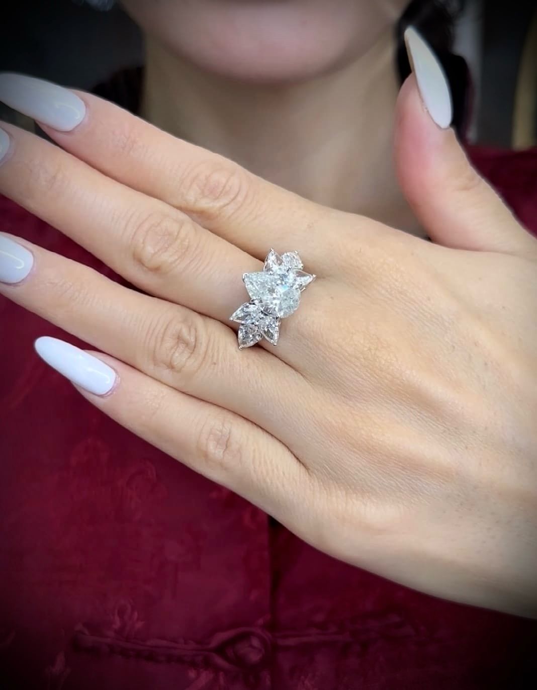 3CT PEAR SOLITAIRE DIAMOND RING