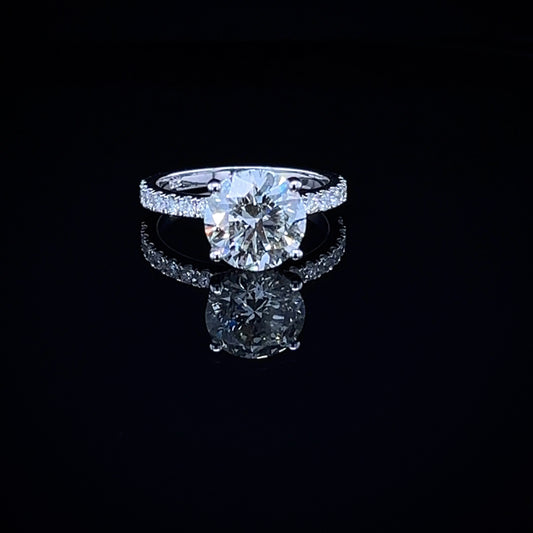 3 Carat Round Solitaire Ring