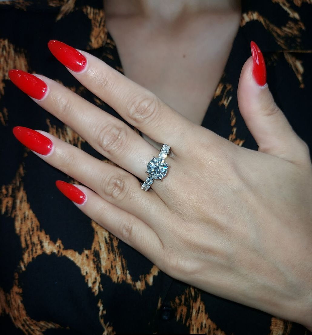 3CT Round Diamond Ring (ARJS2288)