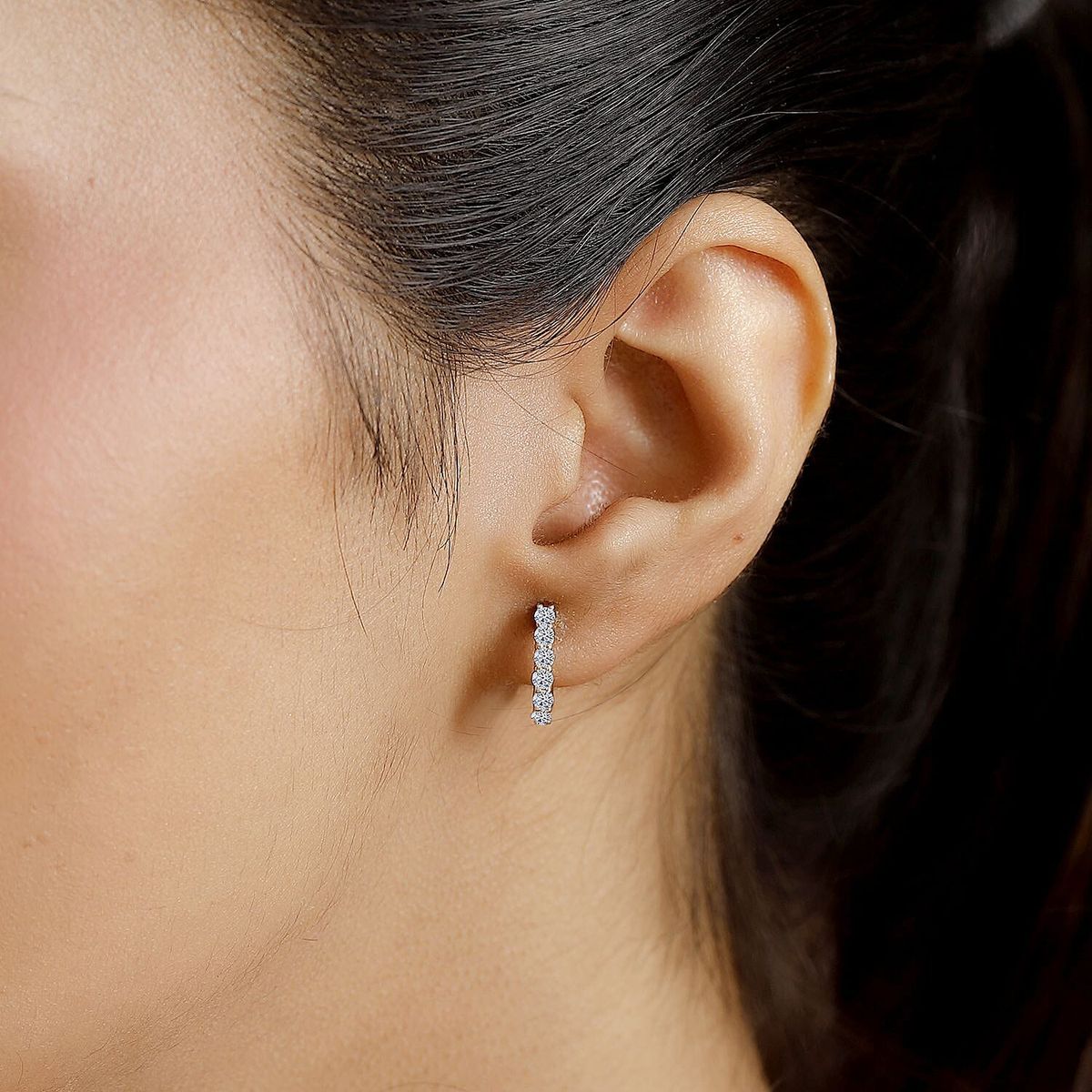 Classic Round Diamond Hoops (ARJS2749)
