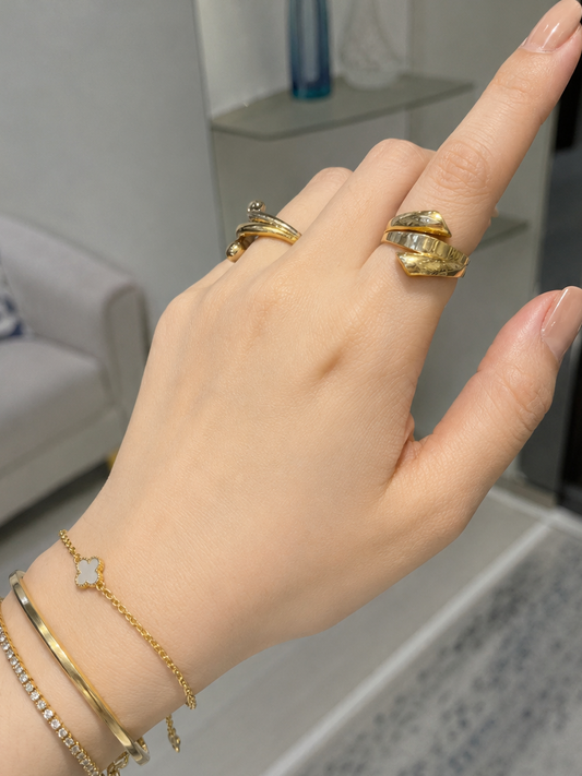 18k Gold Wrap Ring for Women | Minimal Statement Jewelry (GJEW116)