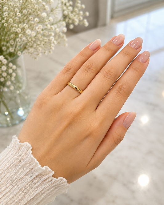 18K Gold Classic Wedding Band Ring