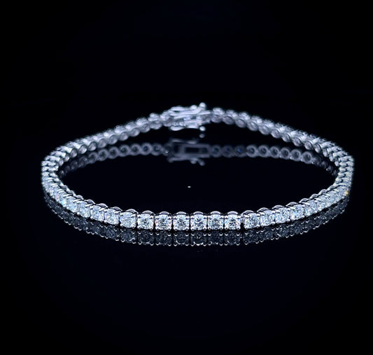 Round Tennis Diamond Bracelet (ARJS3800)
