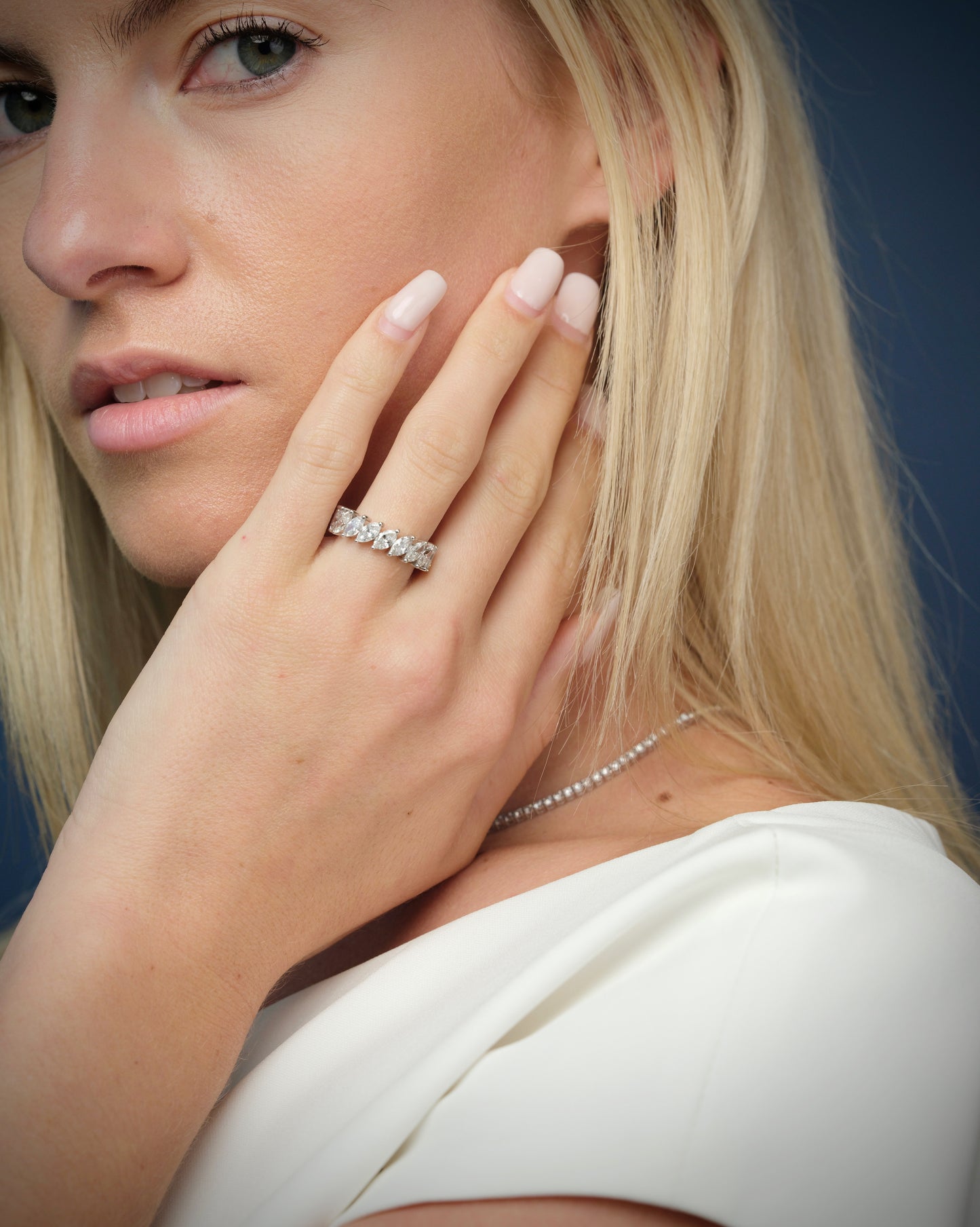 "25PT Marquise Full Eternity Band (ARJS2538)