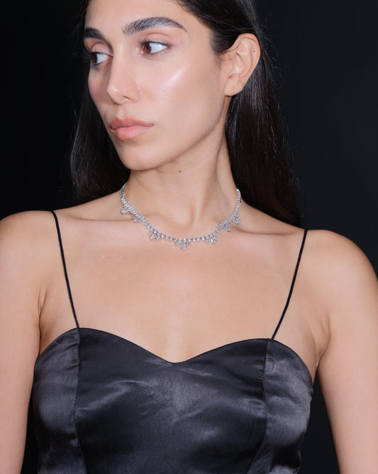 Pear Diamond Necklace (ARJS3590)