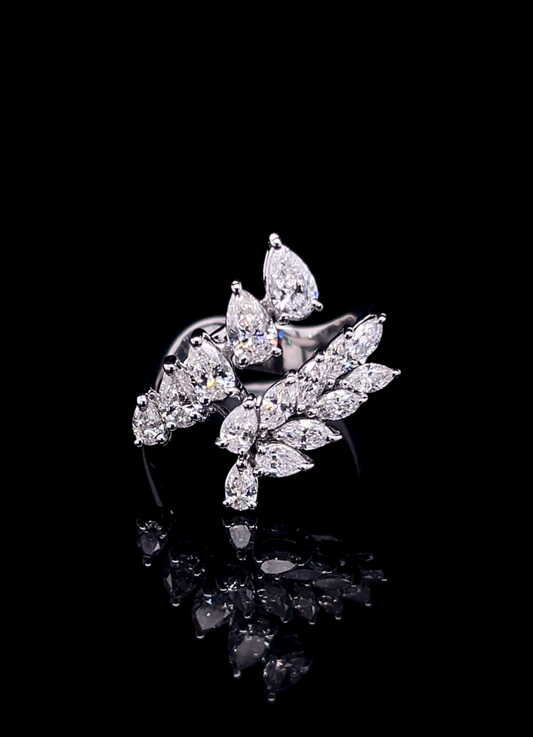 Marquise & Pear Open Diamond Ring (ARJS4026)
