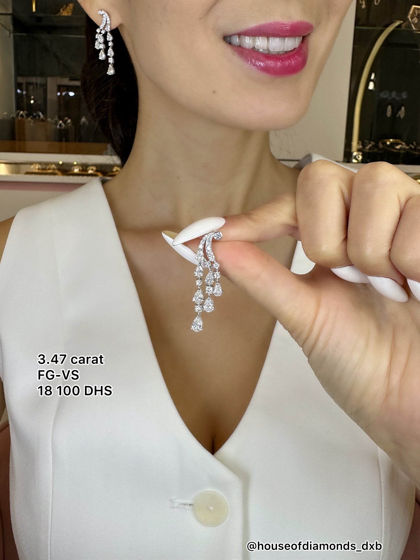 Pear Diamond Earring (ARJS2477)