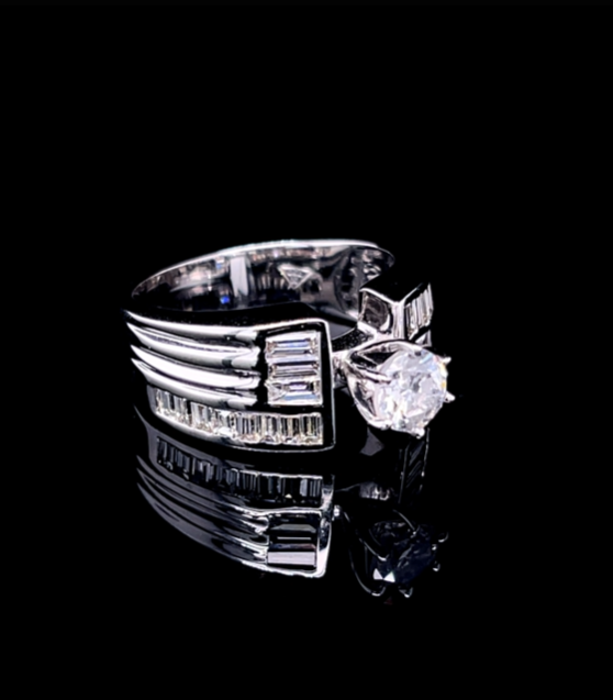 Round Thick Band Diamond Ring (ARJ1102)