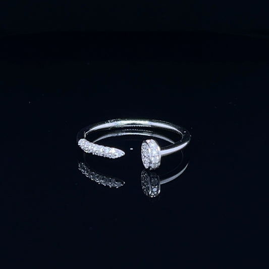 Nail Design Open Diamond Ring (BRD1260)