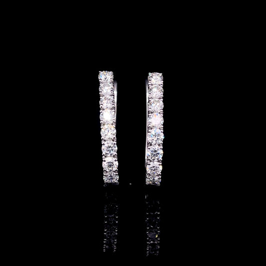 Round Diamond Hoop Earrings (ARJS3533)