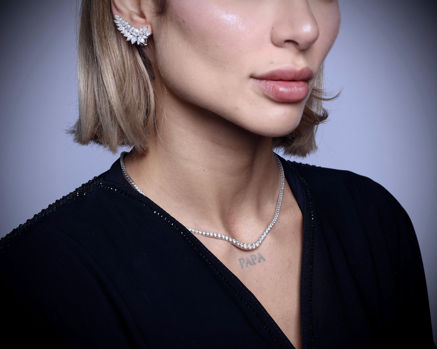 PEAR & MARQUISE DIAMOND EARRING