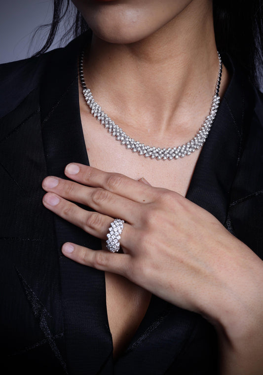 Round Diamond Necklace (ARJS2558)
