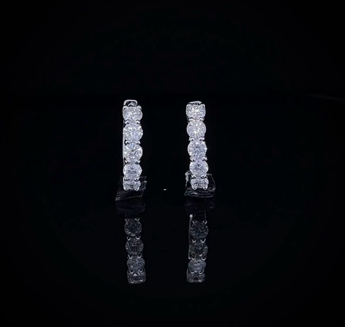 15PT ROUND DIAMOND HOOP EARRING (ARJS2754)