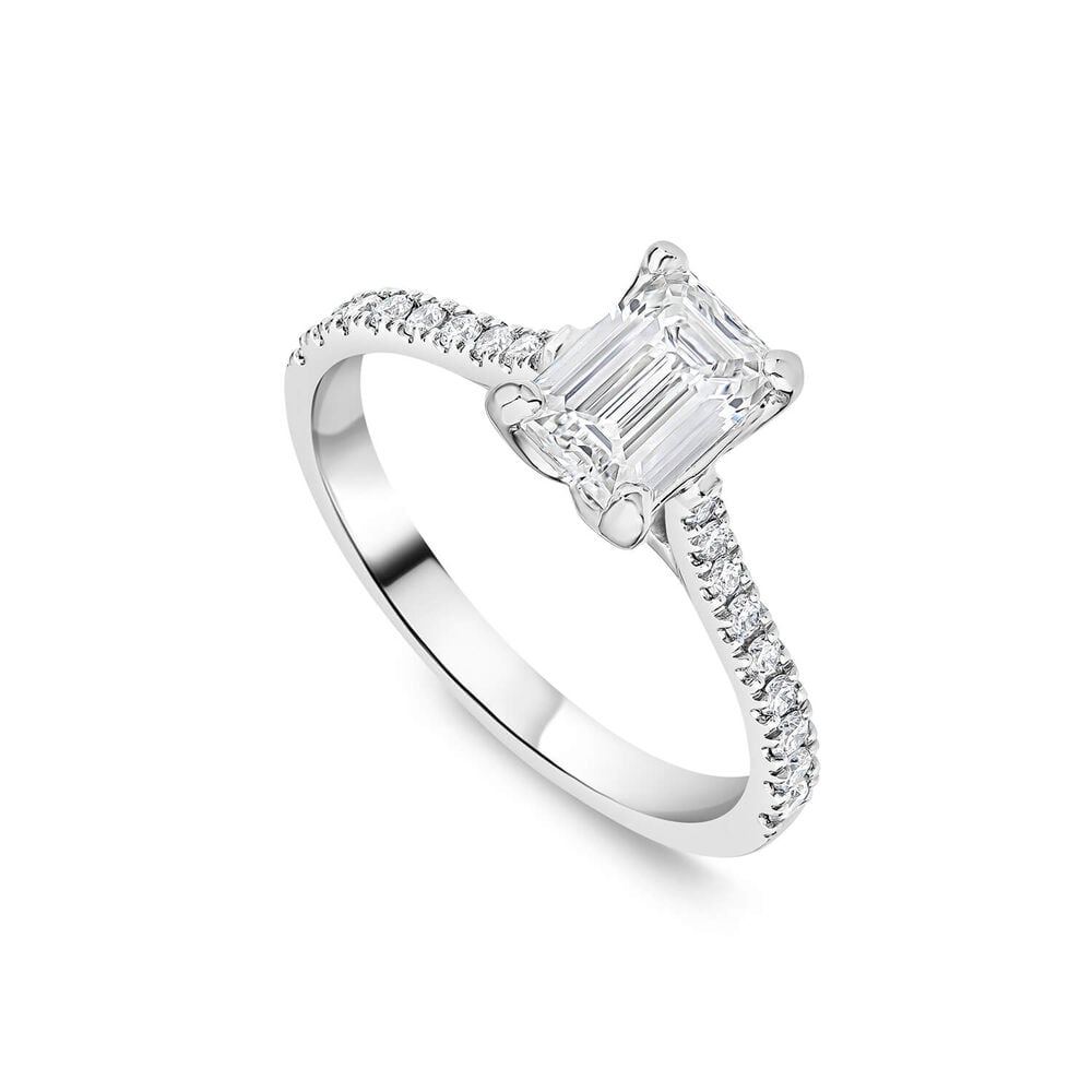 1CT Emerald Diamond Ring (ARJS2245)