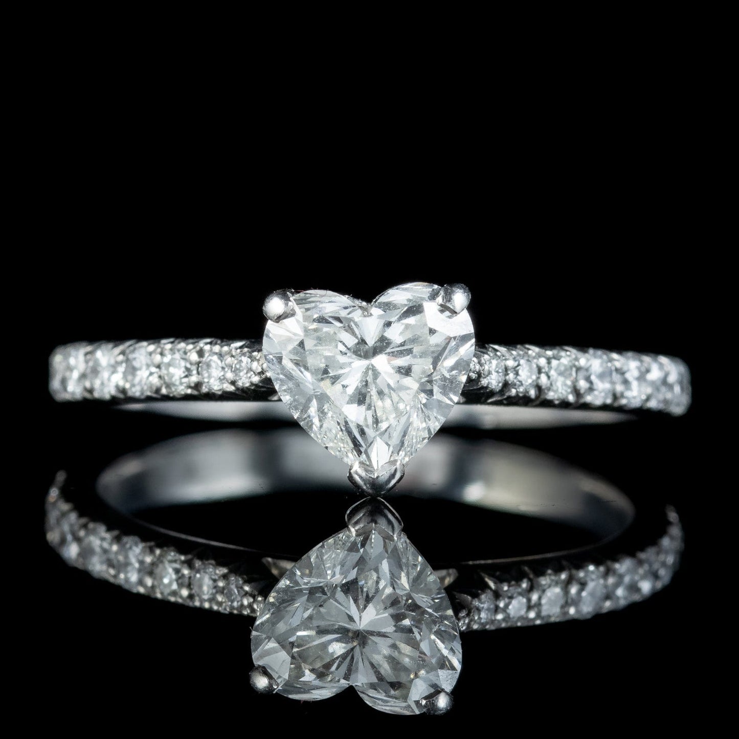 1CT Heart Shape Solitaire Ring