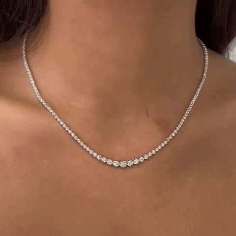 TENNIS NECKLACE ( 7.46 CARATS)