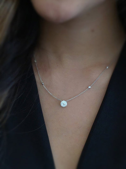 2CT Round Diamond Pendant (ARJS3780)