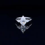 1.50 Carat Classic Pear-Shaped Tripology Three-Stone Ring