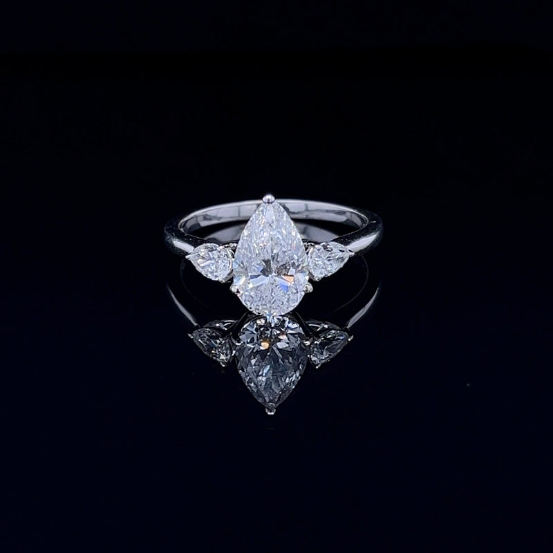 1.52CT PEAR TRILOGY RING (ARJS2127)
