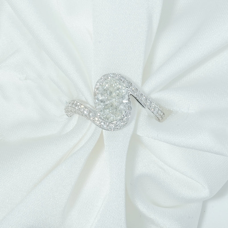 1.5CT Oval Diamond Ring (ARJS2208