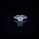 1.50 Carat Classic Round Ring with Side Pave Band - Special Occasion Edition