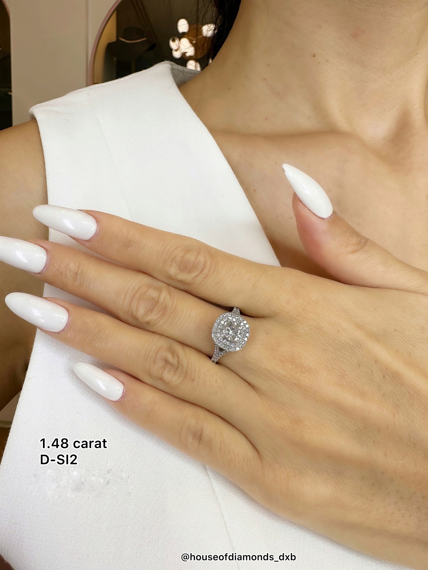 1CT Cushion Diamond Ring (ARJS2000)