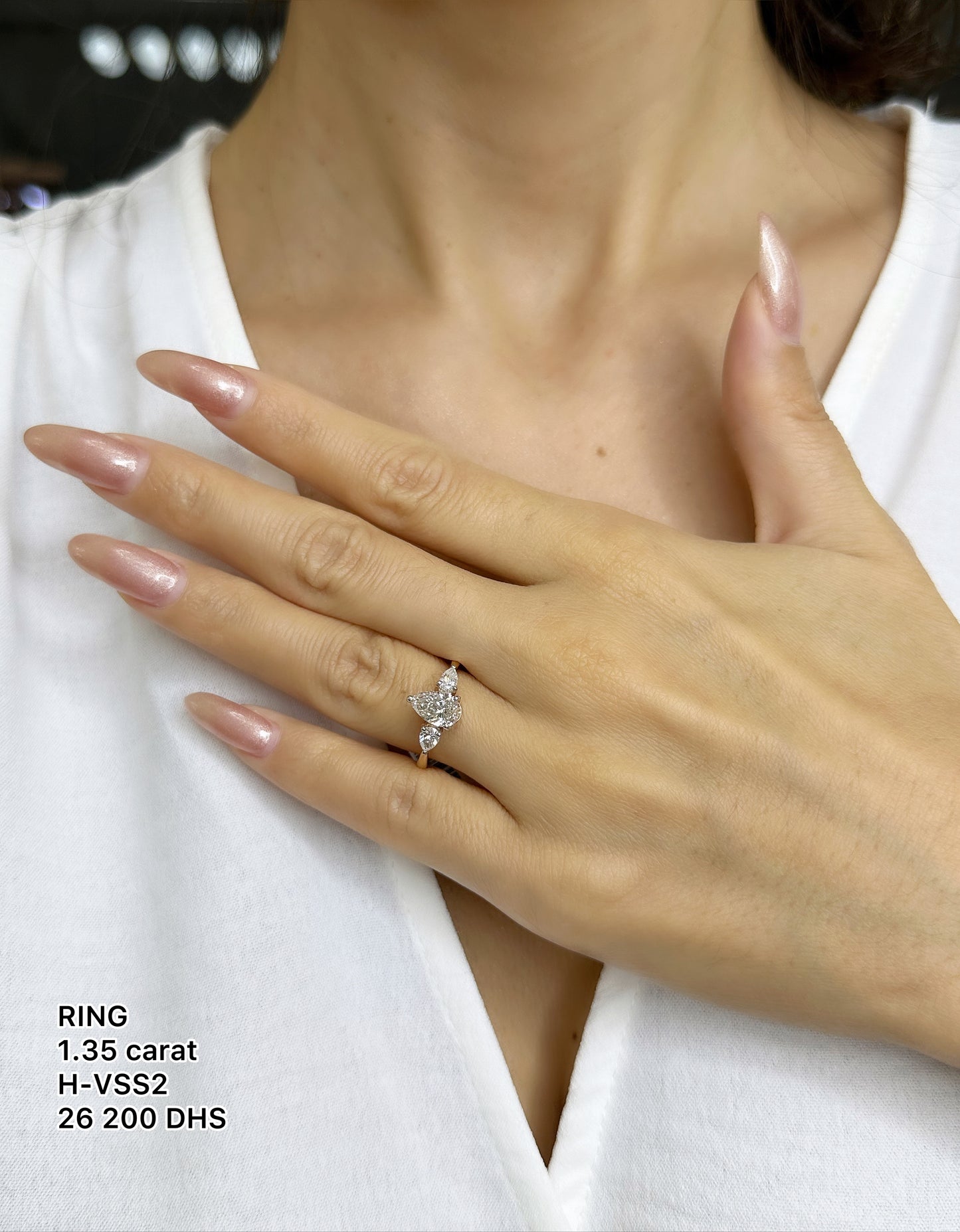 1CT Pear Trilogy Ring (ARJS2523)