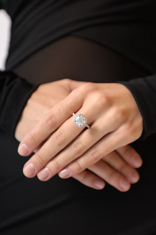 3CT Cushion Diamond Ring (ARJS2051)