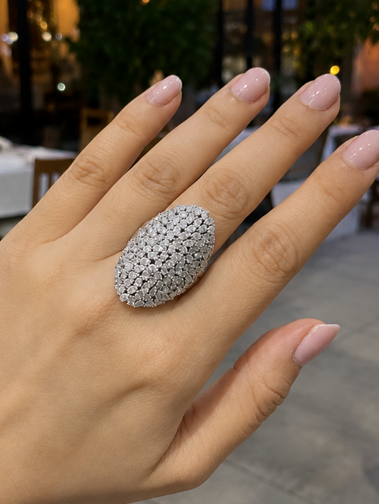 Mix Shape Dome Diamond Ring (SKJ1197)