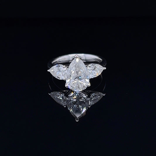 2CT Pear Diamond Ring (ARJS2587)