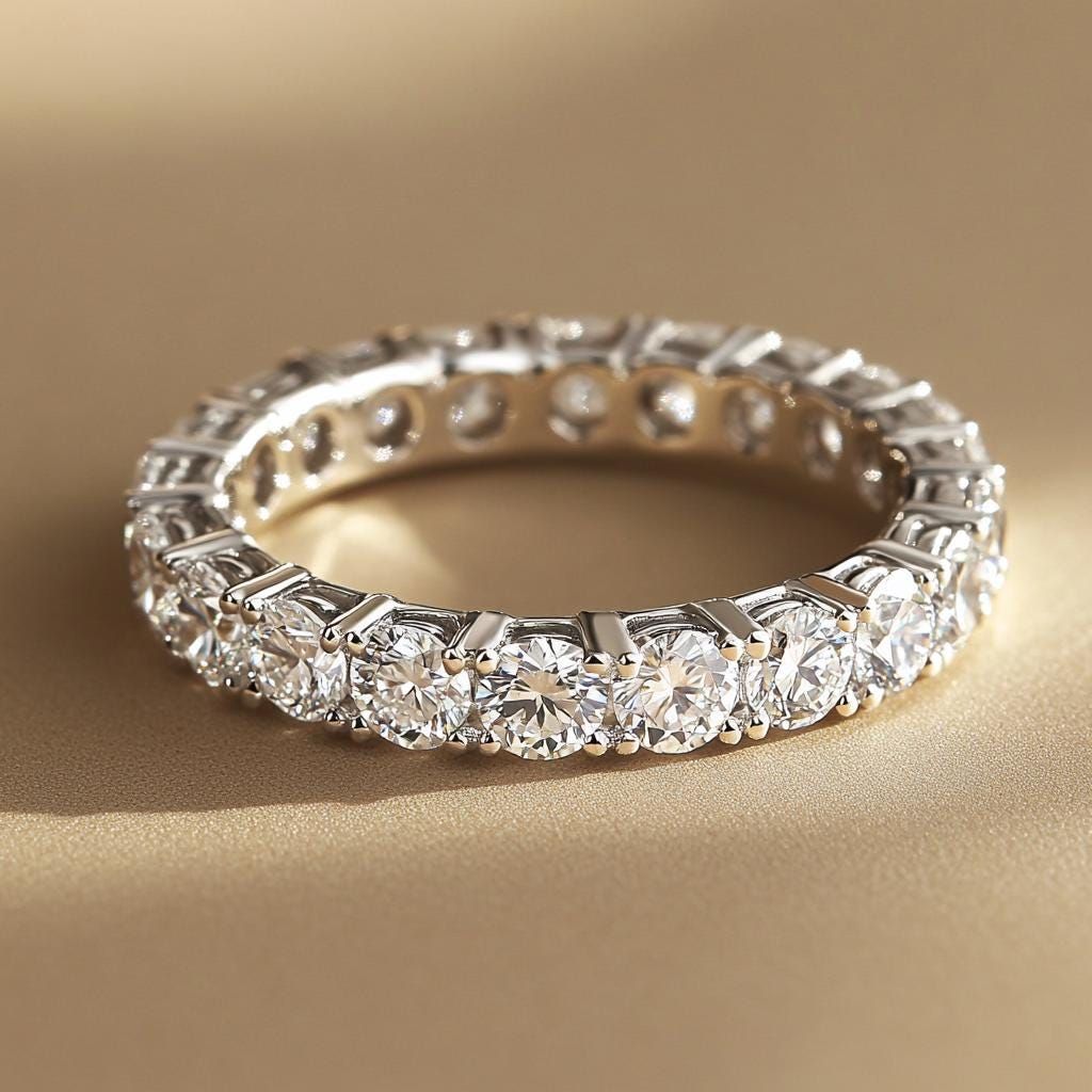 Round Full Eternity Band Diamond Ring (CTA1328)
