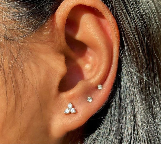 Round Diamond Stud Earring  (ARJS2615)