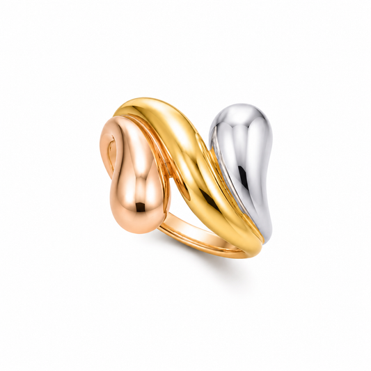 18k Gold Modern Trinity Wrap Ring (GJEW37)