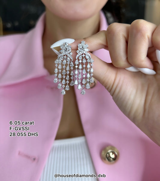 5 Line Pear Earring (ARJS2473)