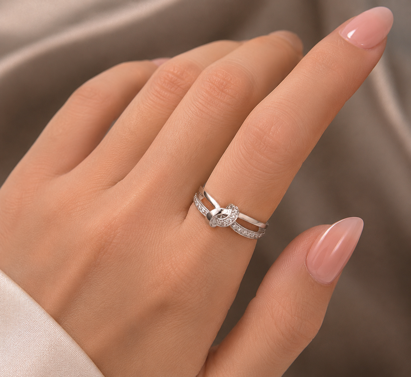 Knot Design Diamond Cluster Ring (BRD1249)