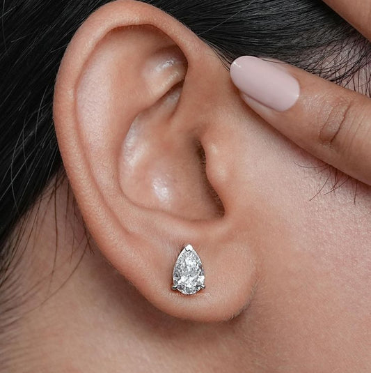 0.40 CARAT EACH Pear Stud Earring (ARJS2335)