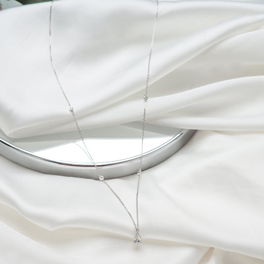 80PT Pear Diamond Pendant (ARJS2735-36)