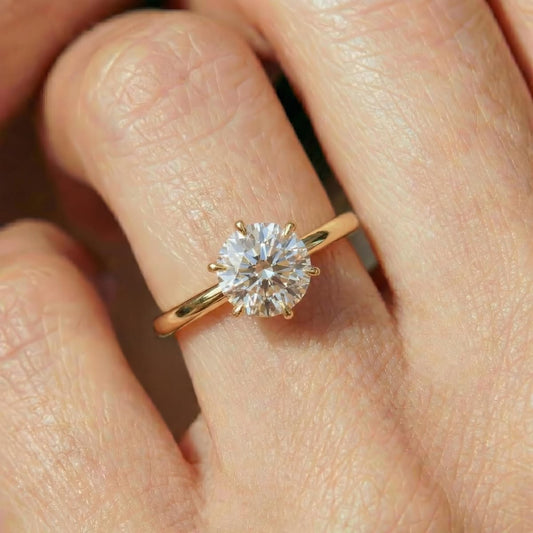 1CT Round Solitaire Diamond Ring (ARJS2374)