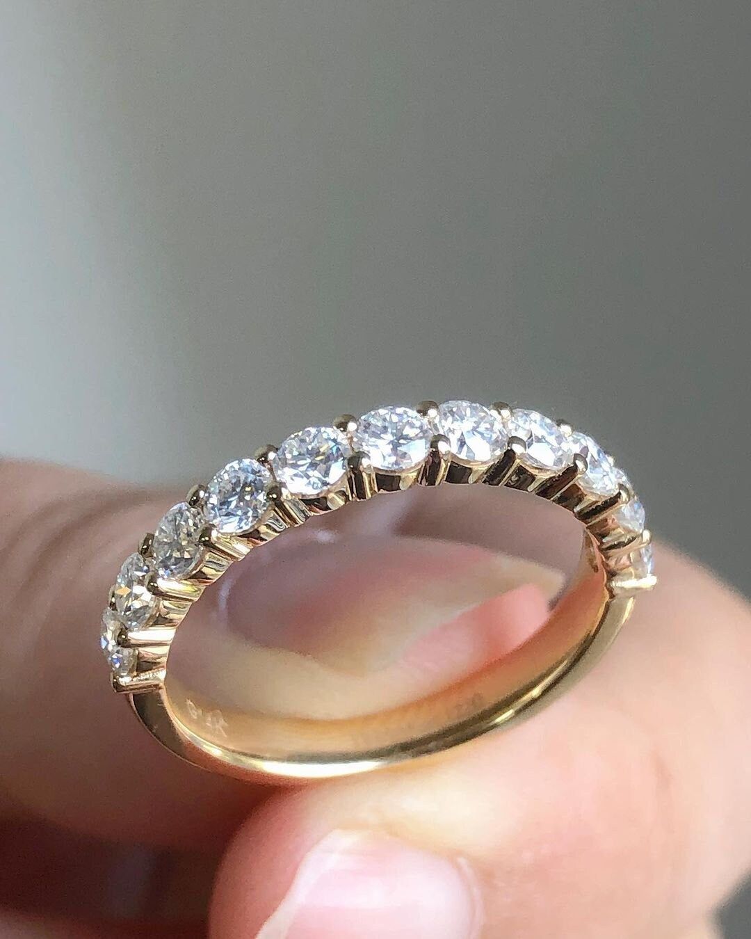 Round Half Eternity Band in Yellow Gold (ARJS4001)
