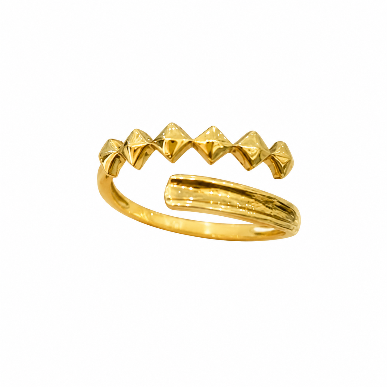 18k Gold Modern Edge Open Ring (GJEW86)