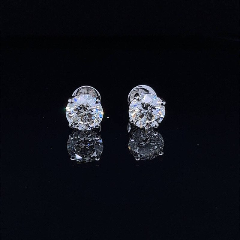 Round Diamond Stud Earring 2PT Each  (ARJS-2593)