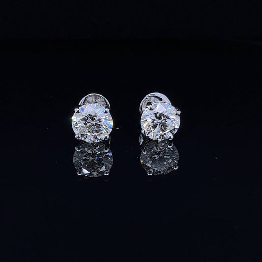 Round Diamond Stud Earring 2PT Each  (ARJS-2593)