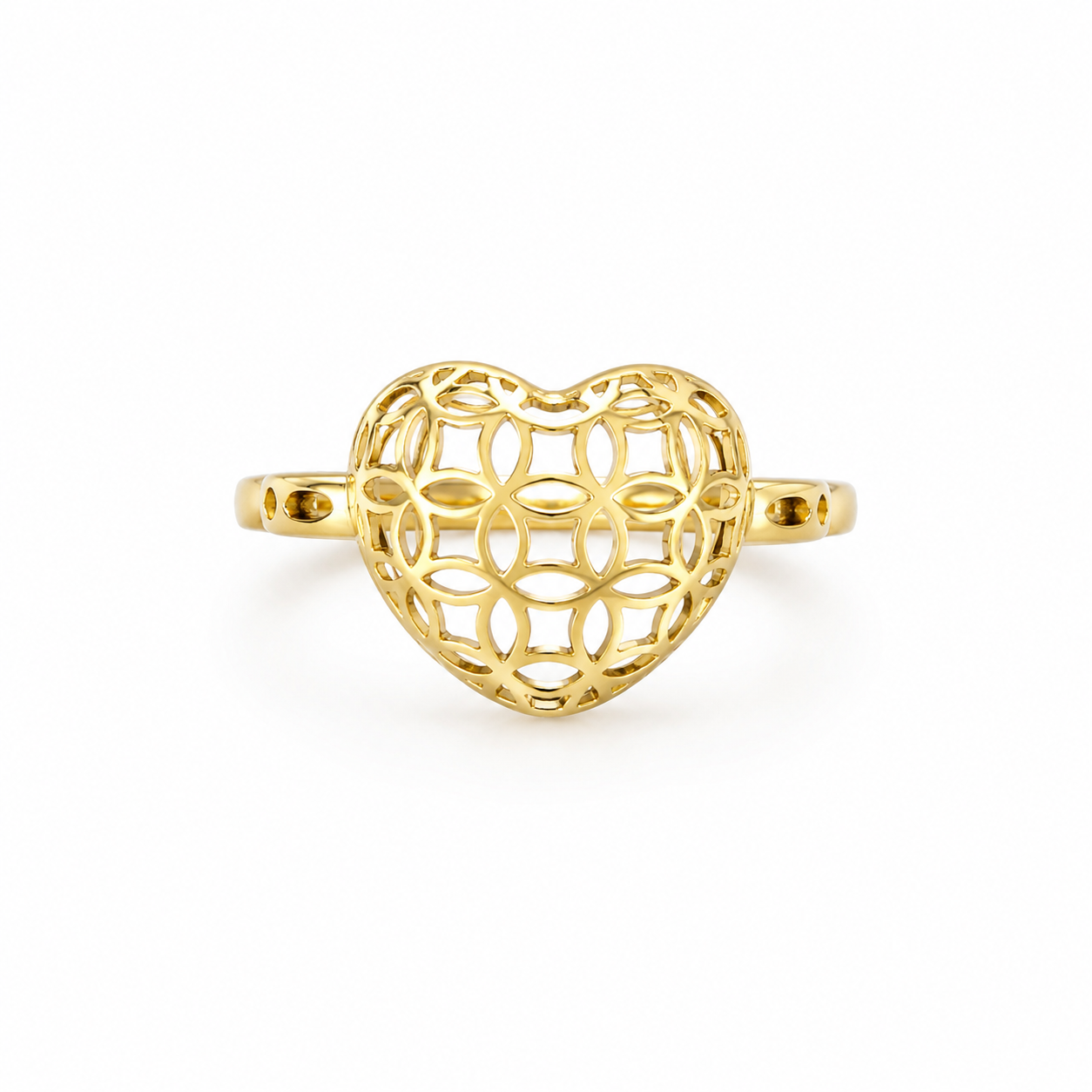 18K Gold Filigree Heart Ring (GJEW311)